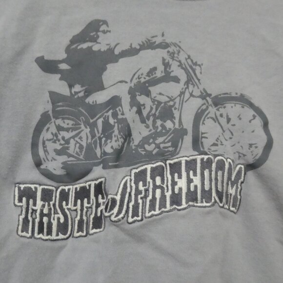 Unbranded | P2P 12.5 inches measured | Grey Motorcycle Graphic T-Shirt - Picture 1 of 14